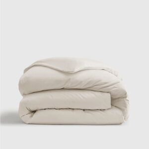 QUINCE Organic Percale Duvet Cover King Sand